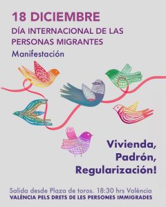 MANIFIESTO 18 DE DICIEMBRE: VIVIENDA, PADRÓN, REGULARIZACIÓN